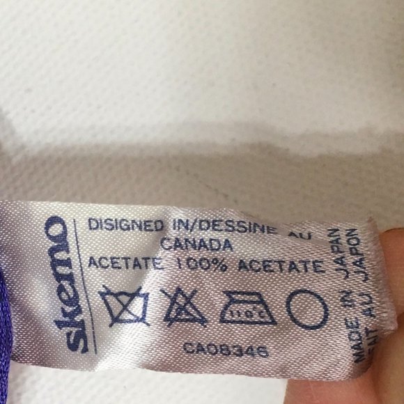 SKEMO Vintage Canadian Soldiers Print Square Scarf Purple Orange 26x27" - Picture 6 of 14